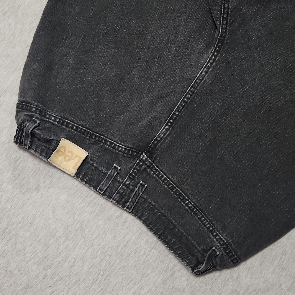 RARE!! Vintage Plus Size Lee High Rise Baggy Tapered Leg Black Denim Mom Jeans - Picture 4 of 12